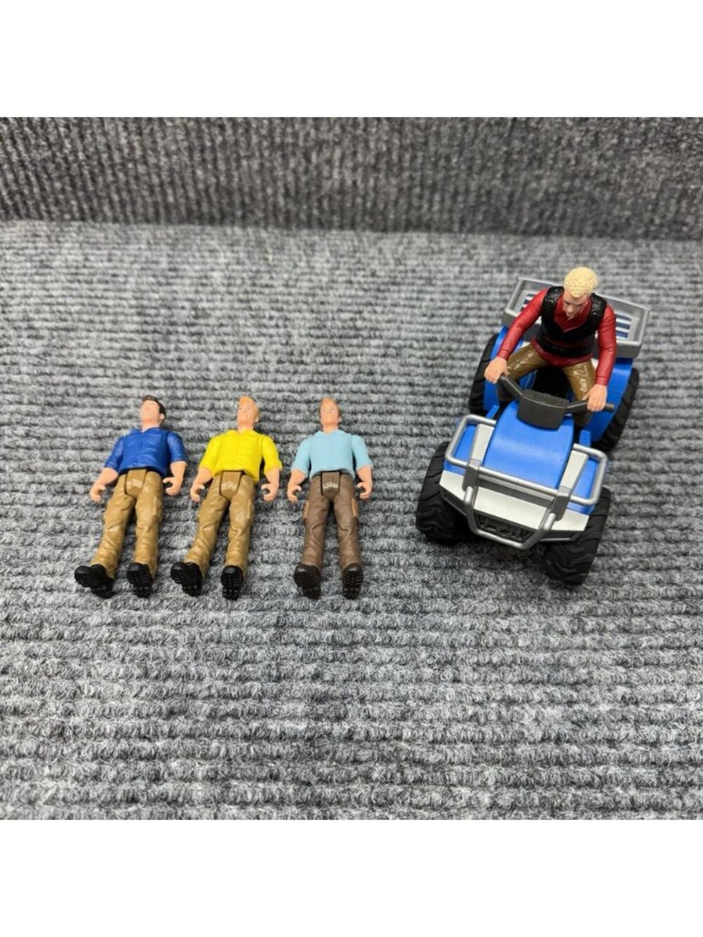 Schleich Dinosaur Man Figures & Quad Lot Handler People Four Wheeler Toy